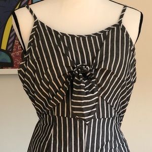 Dark Gray and White Stripped Jumpsuit